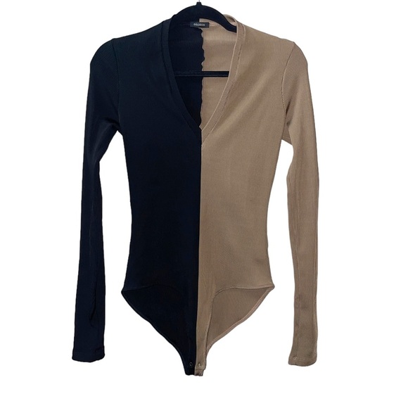 GOLDSIGN Ribbed Two-Tone Bodysuit - Picture 9 of 12